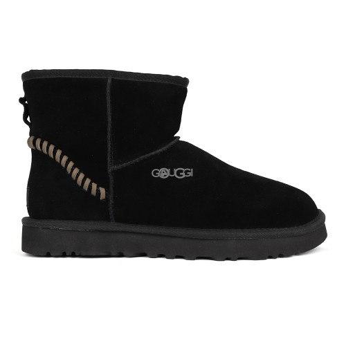 Men s Ugg Classic Mini Deco Suede Boots Black Dressinn UGG Australia 11 790