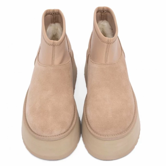 Женские мини угги на платформе Ugg Classic Mini Dipper Mustard Seed