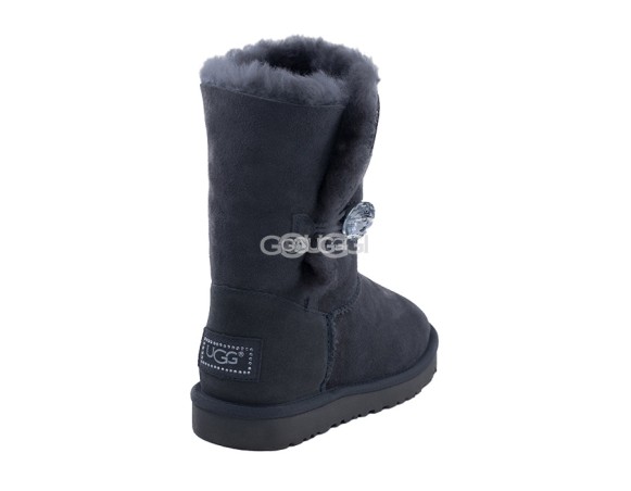 Женские угги с пуговицей Bailey Button Bling Grey