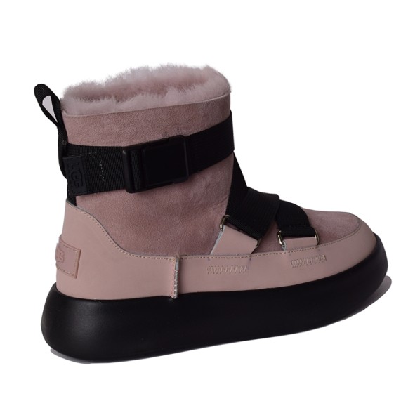 Женские короткие угги Ugg Classic Boom Buckle Boot Pink Crystal