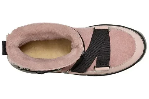 Женские короткие угги Ugg Classic Boom Buckle Boot Pink Crystal