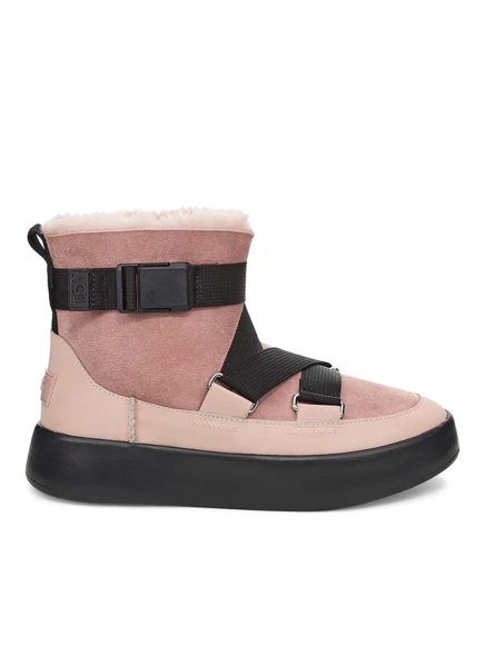 Женские короткие угги Ugg Classic Boom Buckle Boot Pink Crystal