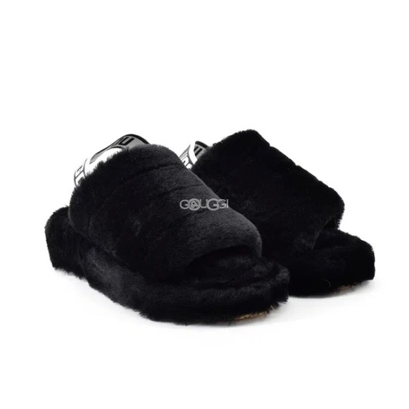 Ugg Fluff Yeah Slide Black