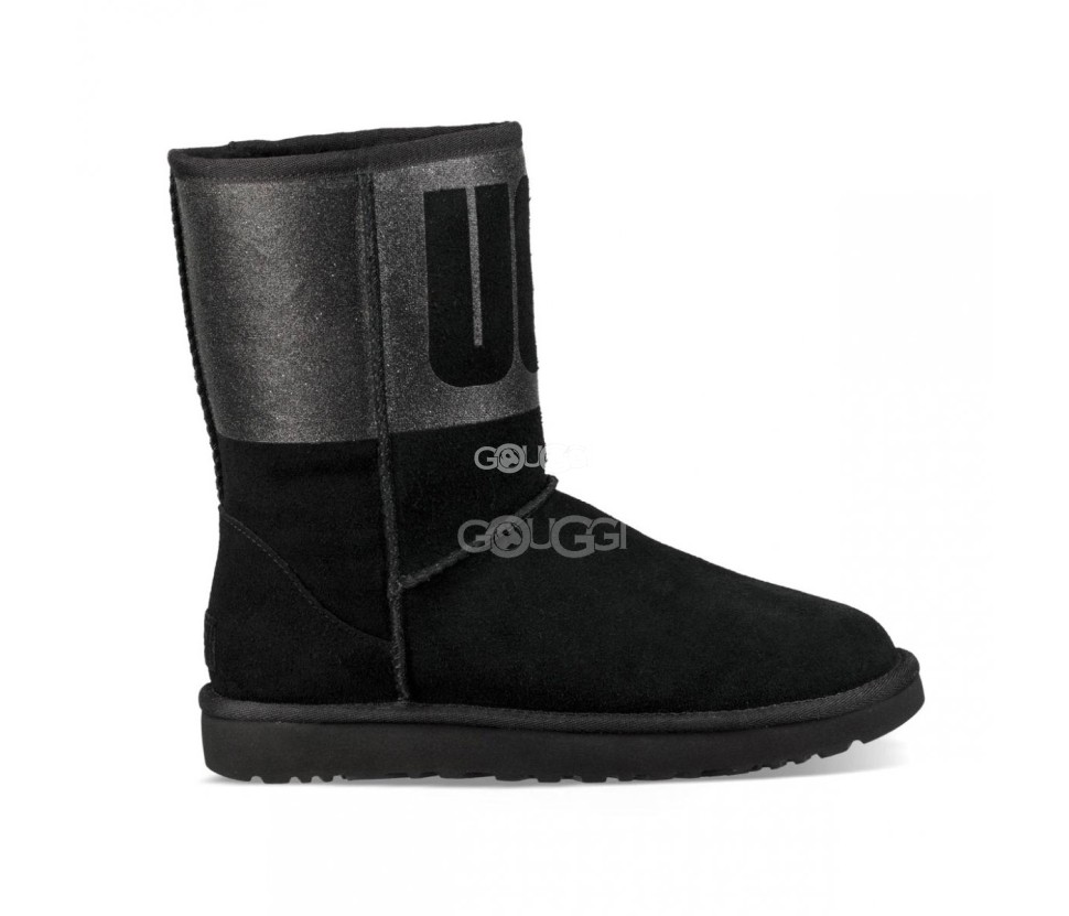 Ugg classic short cheap sparkle black