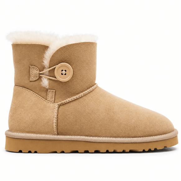 Женские мини угги с пуговицей Mini Bailey Button Sand