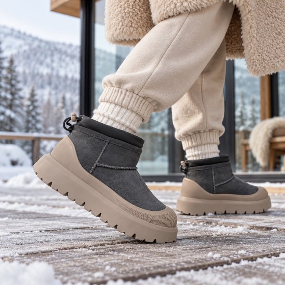 Женские ультра мини угги Ugg Ultra Mini Hybrid Grey