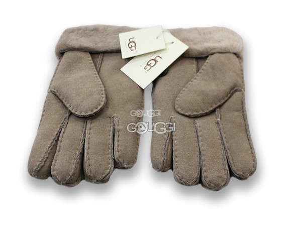 меховые перчатки мужские Suede Dark Sand