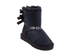 Kids Bailey Bow Metallic Chocolate