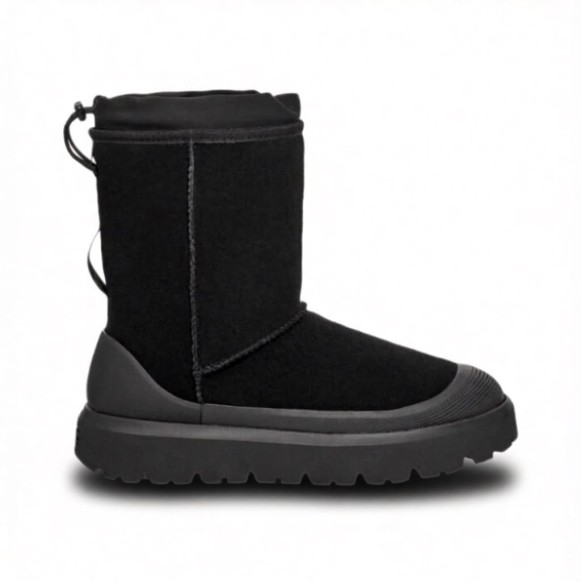 Женские короткие угги Classic Short Weather Hybrid - Black