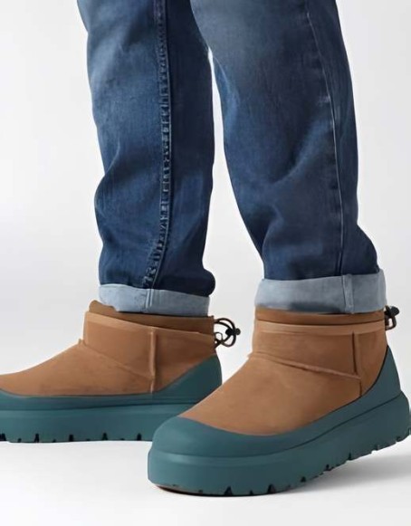 Мужские ультра мини угги UGG Australia Mens Ultra Mini Weather Hybrid - Chestnut / Marina blue