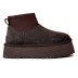 Женские мини угги на платформе Ugg Classic Mini Dipper Chocolate