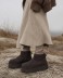 Женские мини угги на платформе Ugg Classic Mini Dipper Chocolate