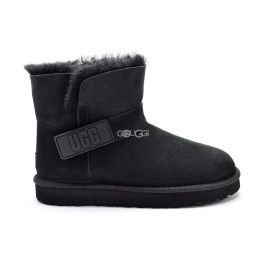 Ugg Mini Bailey Graphic Logo Suede Black